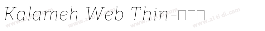 Kalameh Web Thin字体转换